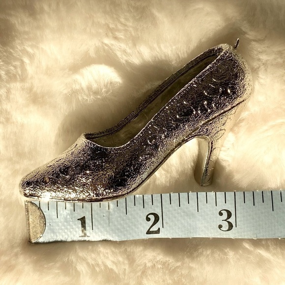 VICTORIAN Style Silver Tone Shoe Ornaments Set of 6 - Picture 15 of 16
